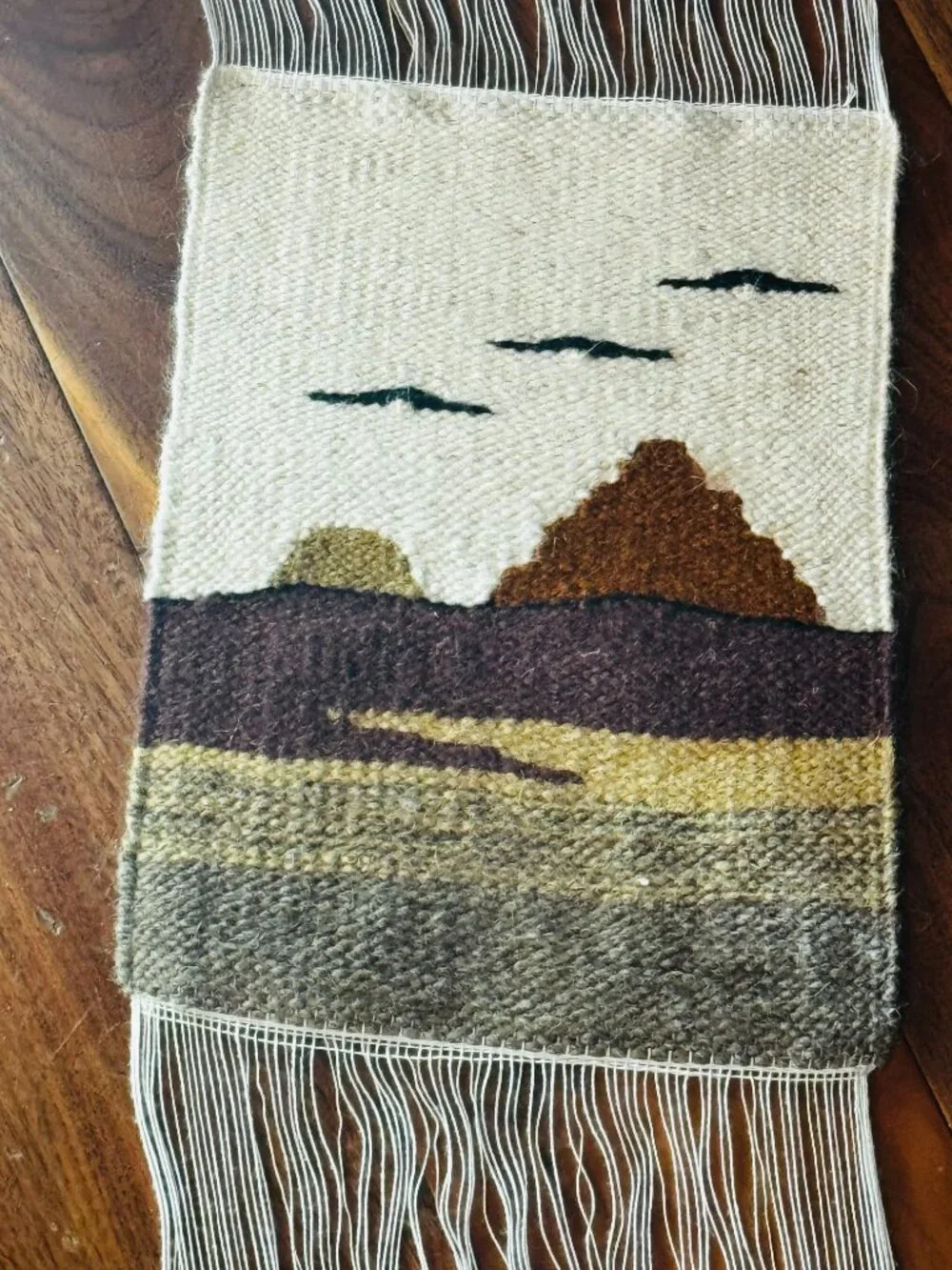 Woven Egyptian Art Handwoven Textile Runner Wall Decor 84x7.5